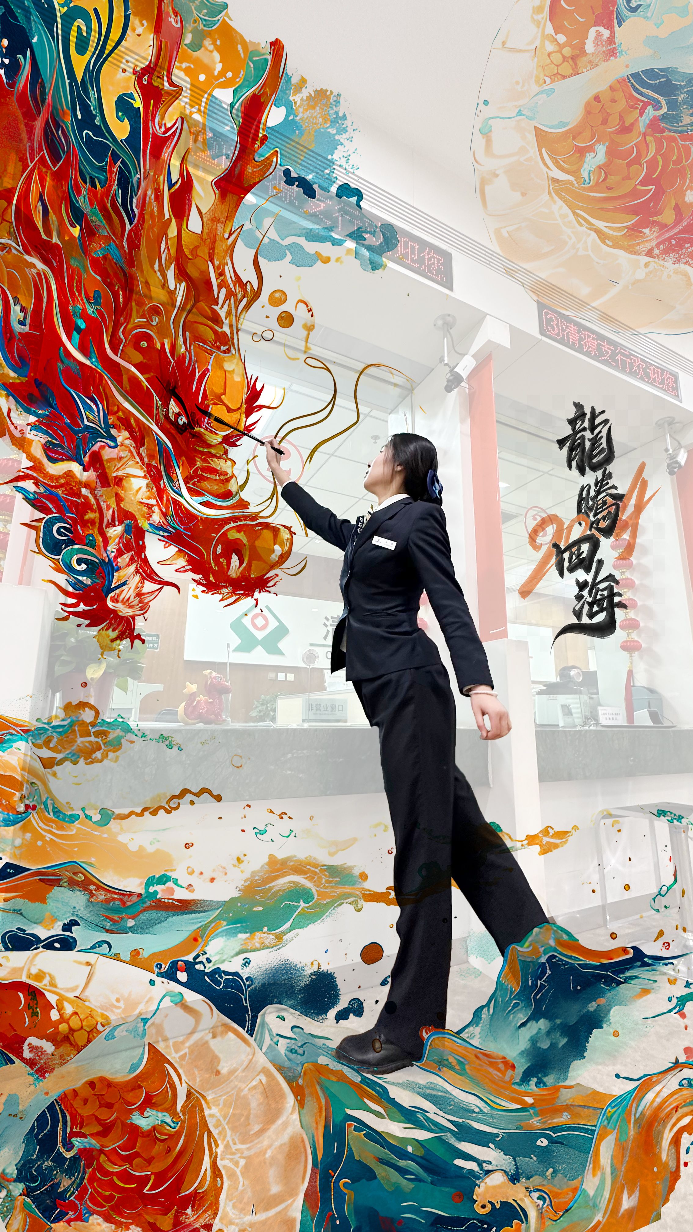 龍騰四?！逍燹r商銀行  牛立